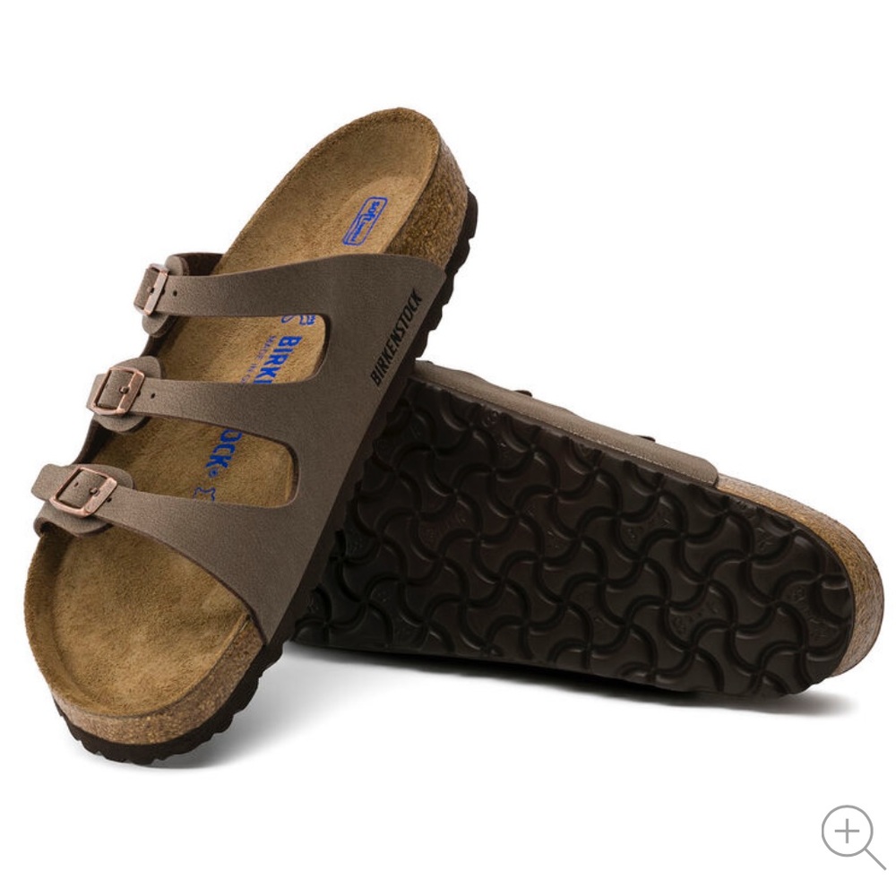 Birkenstock Florida Three Strap Birkibuc Sandal Size 34 / women’s 5